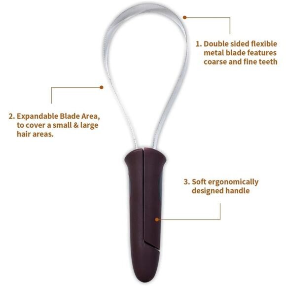 Dual-Sided Shedding Blade with Stainless Steel Blade De-Shedding Tool - Picture 3 of 7